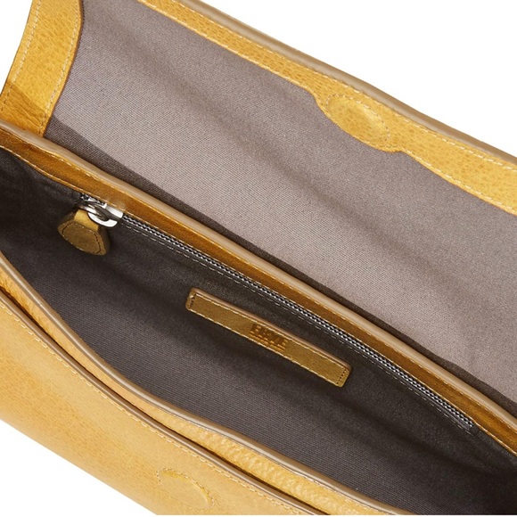 FRYE REED FLAP LEATHER CROSSBODY $228 YELLOW GREAT EASTER GIFT PRICE FIRM! - Picture 14 of 15